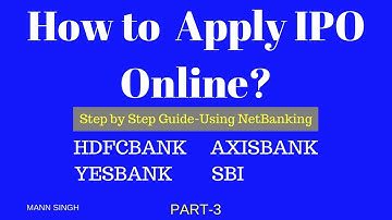 How to Apply IPO Online via Netbanking | Axisbank and SBI | Part 3