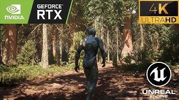 4K UE5.2 Realistic Redwood Trees Forest Biome by MAWI | Unreal Engine Next-Gen Graphics 2023 RTX3090
