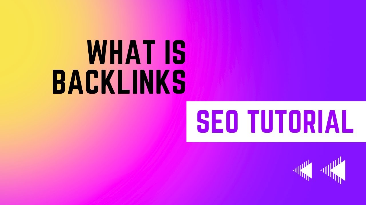 What is Backlinks A Beginners Guide YouTube