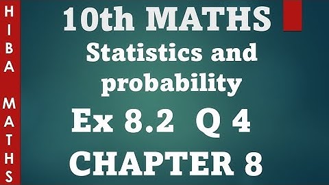 10th maths chapter 8 statistics exercise 8.2 question 4 tn samacheer hiba maths