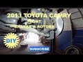 How to replace front brakes and rotors on 2013 Toyota Camry