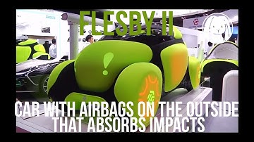 Dent proof car with external airbags Toyoda Gosei manufacturer of rubber and plastic concept