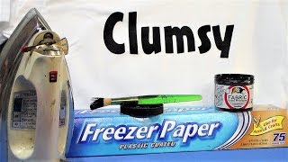 Freezer Paper Stencil // Easy TShirt Printing Idea!