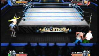 WWE All-Stars TV Frenzy Homer simpson vs Peter Griffen vs Carl vs Steve Urkel