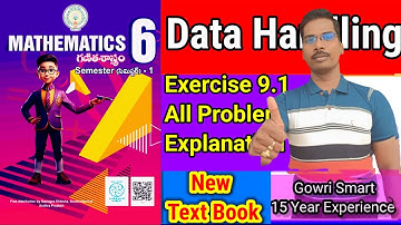 6th Class Maths(2024-25) New Syllabus|| Chapter-9|| Data Handling || Exercise 9.1||Must watch Video