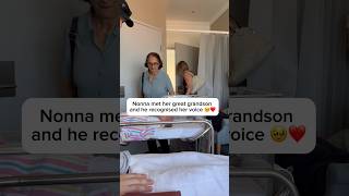 Newborn baby recognises great grandma’s voice. 🥹❤️