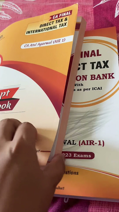 CA final DT concept book and question  bank by @AtulAgarwal sir 💕 #cafinal #air1 #dt #castudents
