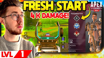4K DAMAGE FIRST GAME! Apex Legends Mobile Fresh Start EP.1 LVL 1