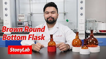 StonyLab Amber Round Bottom Flask | 24/40 Joint, Light-Resistant Glassware! 🧪🟤