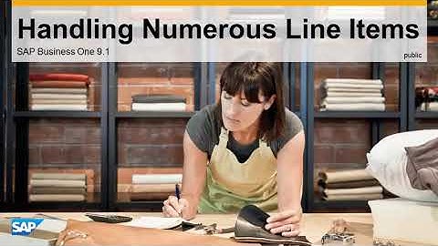 SAP BUSINESS ONE 9.1 – HANDLING NUMEROUS LINE ITEMS