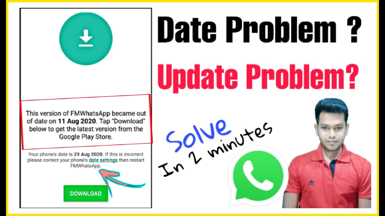 Whatsapp Date Setting Problem And Update Problem YouTube whatsapp-date-setting-problem-and-update-problem-youtube