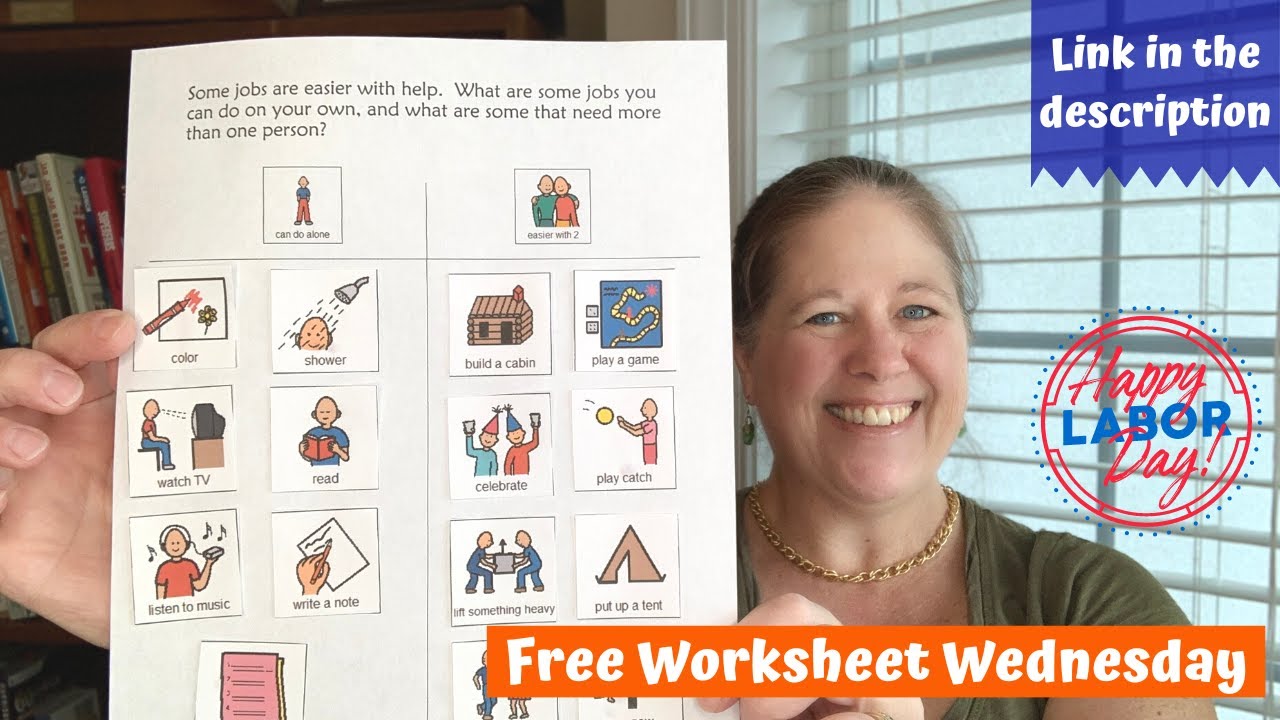 Free Worksheet Wednesday: Jobs easier with 2 - YouTube