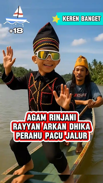 Agam Rinjani & Rayyan Arkan Dhika Ride a Race Boat on the #agamrinjani #viralraceboat #shorts