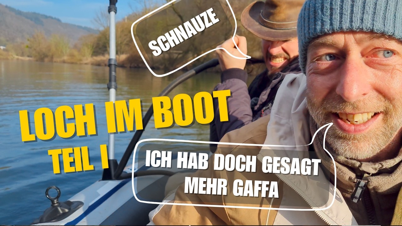 Winterbootstour auf der Lahn und ein undichtes Schlauchboot / Teil I
