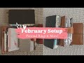 February planner setup  moterm personal rings  chic sparrow pocket tn