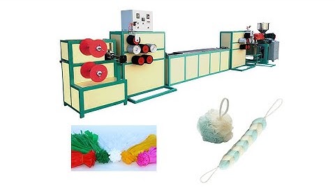 PE knotless net bath ball making machine, fruit packing mesh extrusion line