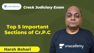 Top 5 Important  Sections of Cr.P.C | PCSJ | Harsh Behari