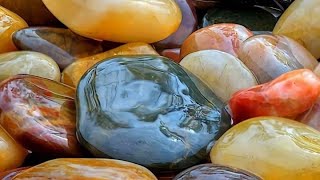 Discovery of crystal stone and agate stone in the river 🪨😱😍