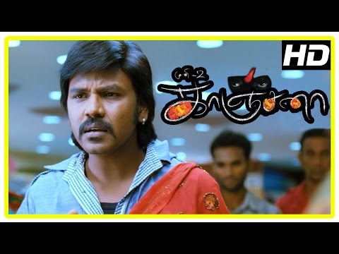 Raghava Lawarence Wears A Saree In The Shop | Kanchana Movie Scenes | Kovai Sarala | Muni 2