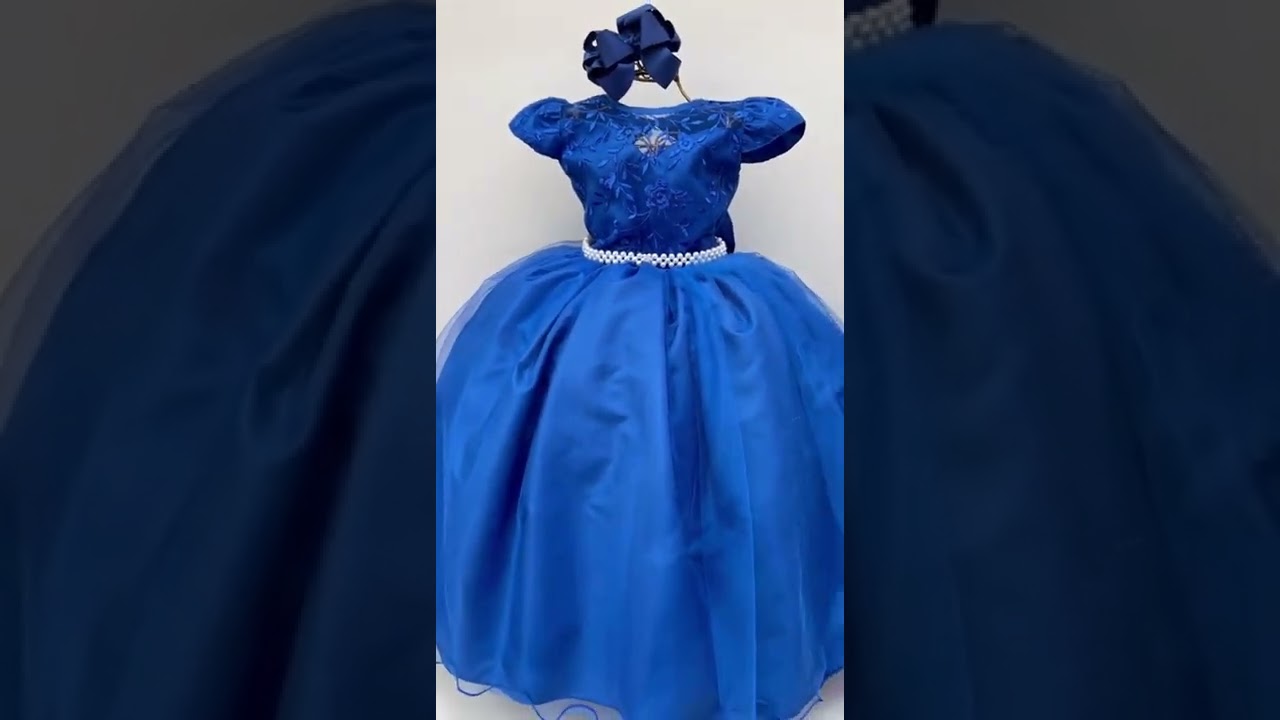 Vestido Infantil Dama Honra Azul Royal Casamento Renda - Rosa, dama 