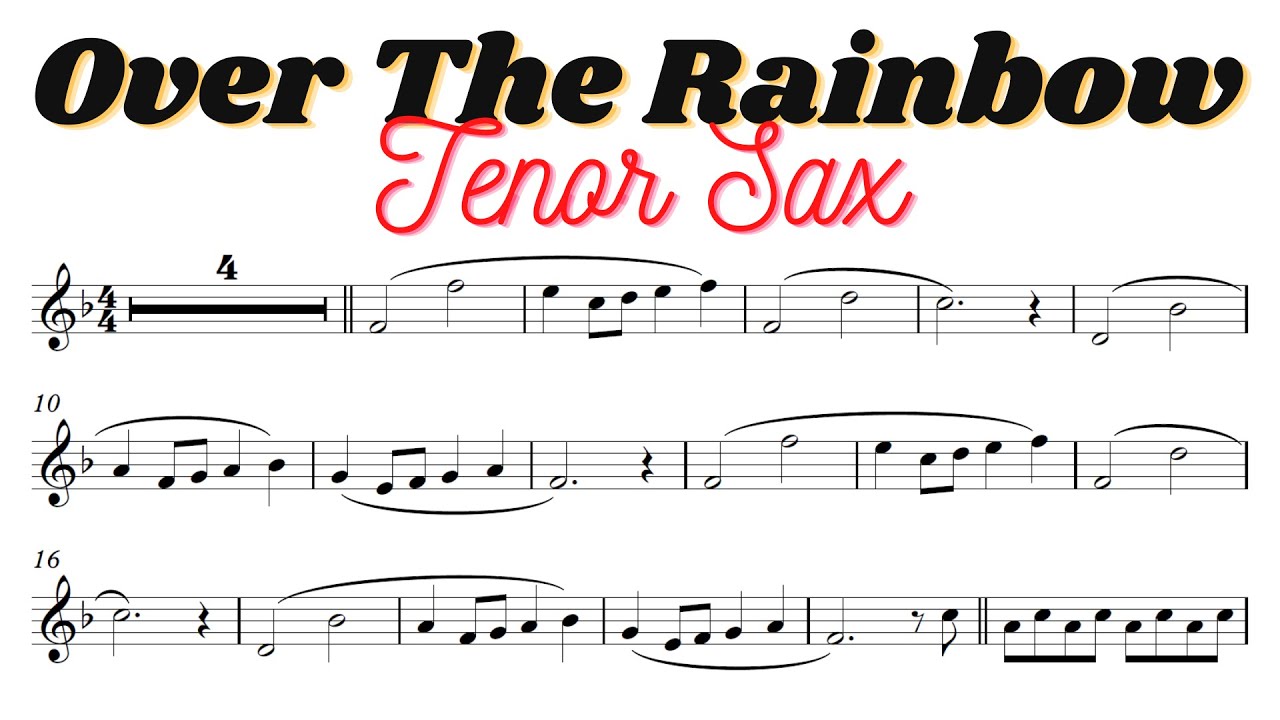 OVER THE RAINBOW TENOR SAX SHEET MUSIC Acordes Chordify