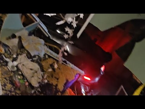 A car crashed through my kid's bed
