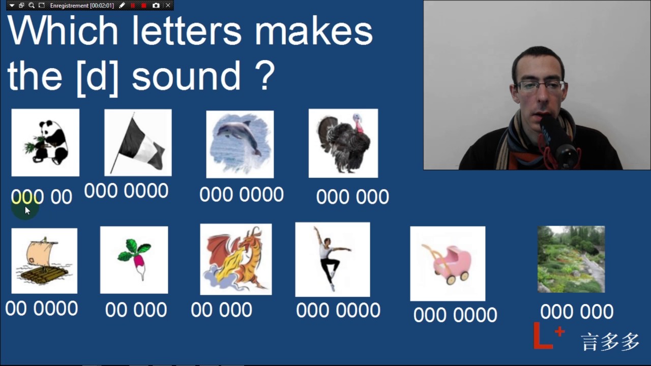 Practice the [d] sound: french phonic alphabet exercices