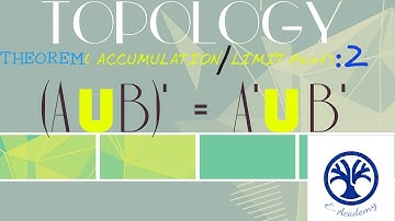 topology theorems and proofs | THEOREMS related to ACCUMULATION\Limit Point in topology.