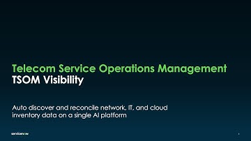 TSOM - Auto-discover and Reconcile Network, IT, and, Cloud Inventory Data on a Single Al platform
