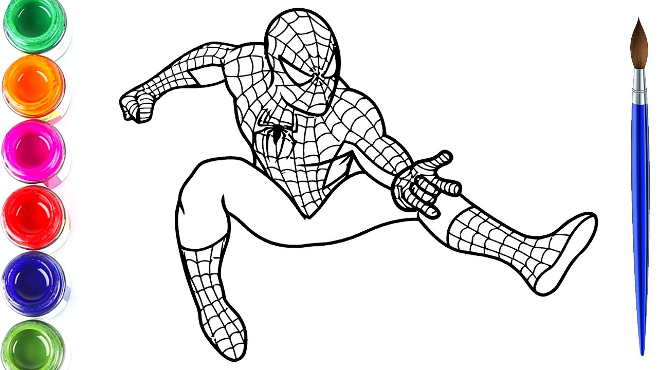 Spider Man Drawing, Painting & Coloring for Kids & Toddlers | Kids Art ...