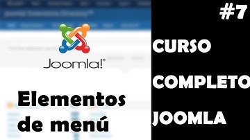 Crear elementos de menú - Curso completo Joomla #7