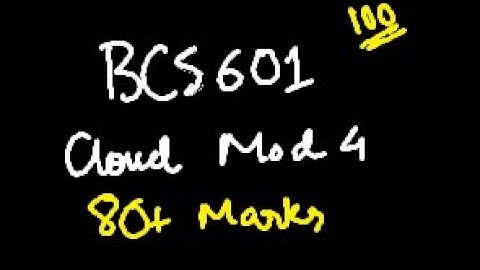 CLOUD COMPUTING MODULE 4 BCS601 | 22 Scheme VTU 6th SEM CSE