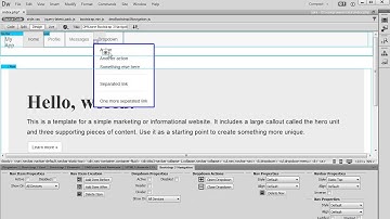 Using Nav Dropdowns in DMXzone Bootstrap 3 Navigation