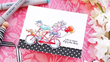 Funny Fridays: Enjoy the Ride card making with Copic coloring!