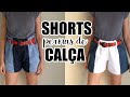 DIY COMO FAZER SHORTS REUTILIZANDO PERNAS DE CALÇA JEANS | SHORTS DE PERNAS DE CALÇA