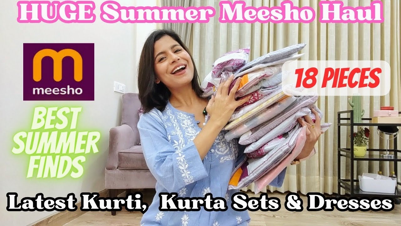 Latest Amazon Kurta Palazzo Set Haul (5 Kurti Set) |Amazon Kurti Set Haul +  Review 2020| Ranjana R - YouTube