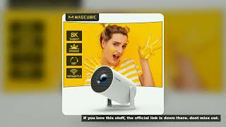 Magcubic Projector HY300 Pro 8K Android 14 Dual Wifi6 290ANSI Allwinner H726 BT5.4 1080P 1280*720P H
