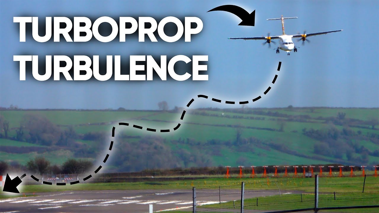 GUSTY WIND causes BUMPY APPROACH for this ATR72 turboprop at Bristol ...