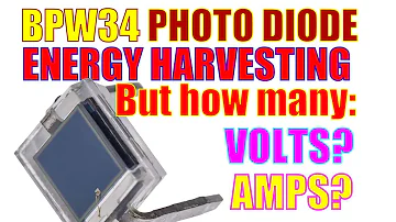 A quick look to see how much energy we can get out of the BPW34 PiN photo-diode from Vishay/Osram.