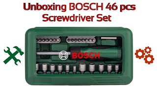 Unboxing BOSCH 46 pcs Screwdriver Set