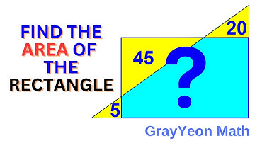 Find the area of the rectangle #thinkoutsidethebox #geometryskills #mathpuzzles