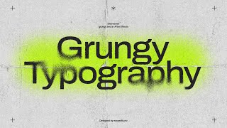 Grungy Spray Typography | After Effects Template