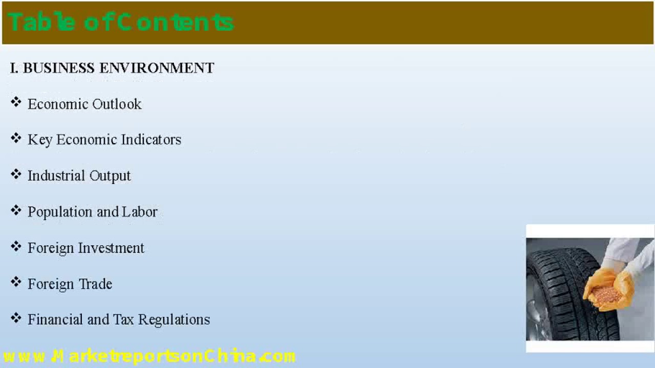Rubber Processing Chemicals Markets in China