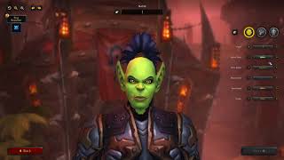 World of Warcraft Shadowlands Character Creation Orc Female