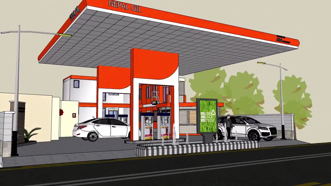 best architect design for petrol pump nepali oil Petrol Pump Plan