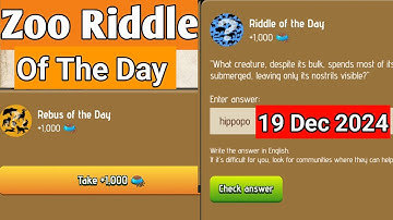 Zoo Riddles of The Day | Zoo Riddles of the day question | #zooAirdrop
