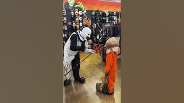 Thumbnail of Art the Clown with his lil buddy Sam at Spirit Halloween having fun #shorts