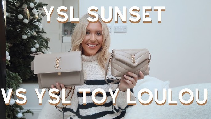 SAINT LAURENT BAG UNBOXING  SUNSET SMALL CROC EFFECT LEATHER IN