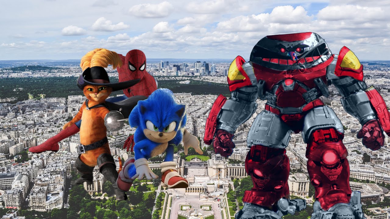 SpiderMan puss in boots and Sonic try’s to stop eggman YouTube