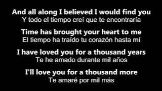 Download lagu ♥ A Thousand Years ♥ Mil Años ~ by Christina Perri - Letra en inglés y español